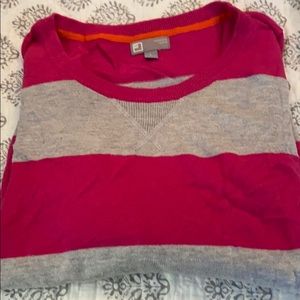 Hot Pink & Grey Long Sleeve Sweater